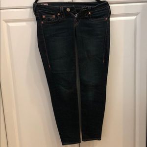 Dark wash true religion skinny jeans